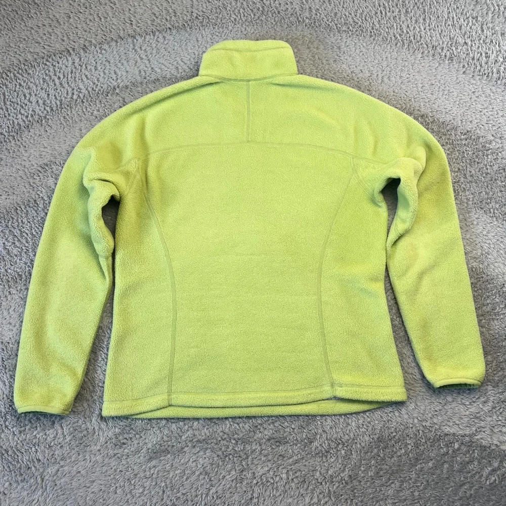 Patagonia Synchilla Fleece Pullover 1/4 Zip Lime Green Womens Large Outdoor Cozy - Picture 4 of 8